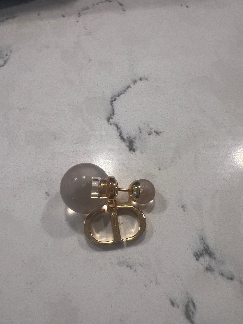 Dior Gold and Pearl Drop Earrings - Picture 4 of 6